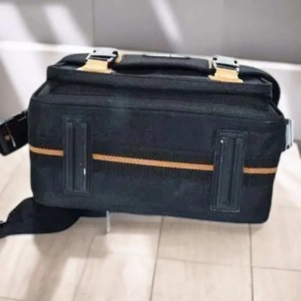 Vintage Quantaray Camera Bag Vegan Leather Trim